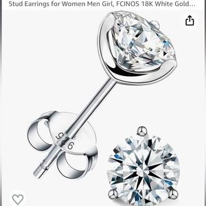 18K White gold plated Stud earrings